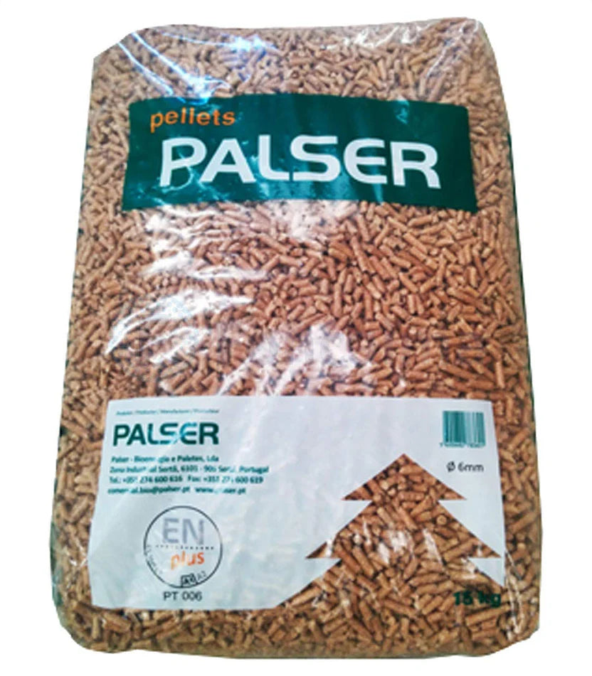 Pellets de madeira de Palser Pellet – Palete com 15 kg 60 sacos