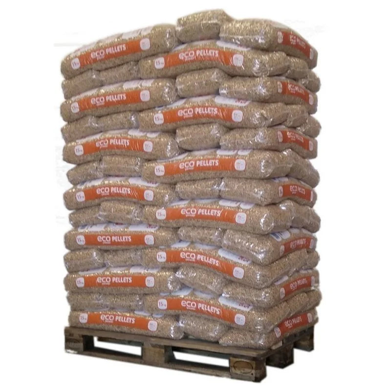 Pellets de madeira OODSTOCK Qualidade Premium – Palete com 78 sacos de 15 kg