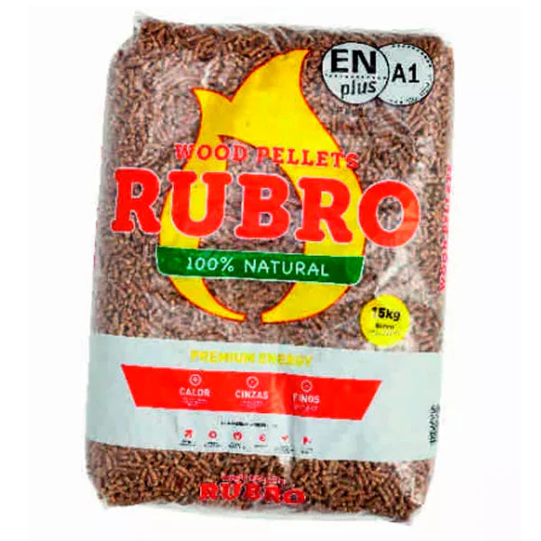 Rubro Pellets 5Kg em palete com 65 sacos